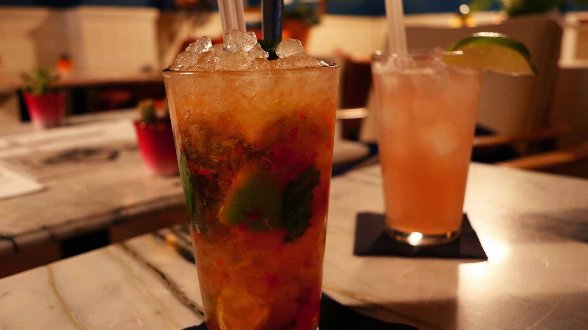 Le mojito framboise et le Dirty Sanchez